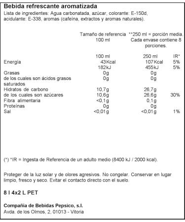  Pepsi Pepsi Max Cola Refreshment with Zero Sugar - Pack of 4 x 2 L - Total: 8 L - Buy Online on GoSupps.com