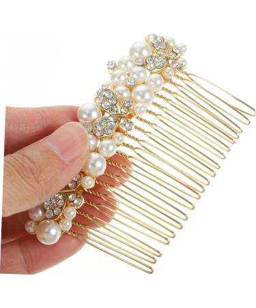 DOITOOL Alloy Rhinestone Hair Comb Bride Hair Clip Pearl Hair Pin Diamond Headpiece Wedding Hair Accessories for Brides Pearl Hair Comb Hairpin Crystal Rhinestones Bridesmaid - Buy Online on GoSupps.com