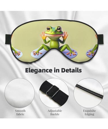 Funny Frog Yoga Eye Mask | Soft Adjustable Sleep Mask for Men & Women | Comfortable Nighttime Sleep Aid - Buy Online on GoSupps.com