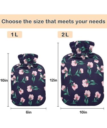 Naanle Spring Flowers Hot Water Bottle | 1L Transparent & Warm Cold Therapy for Pain Relief Ideal for Bed & Foot Use - Buy Online on GoSupps.com