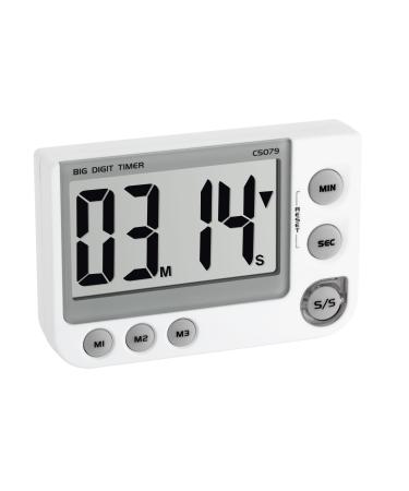 TFA Dostmann Digital timer and stopwatch 38.2024 with memory function with magnet/stand/hanging up 3 volumes white L 91 x B 21 (30) x H 60 mm - Buy Online on GoSupps.com