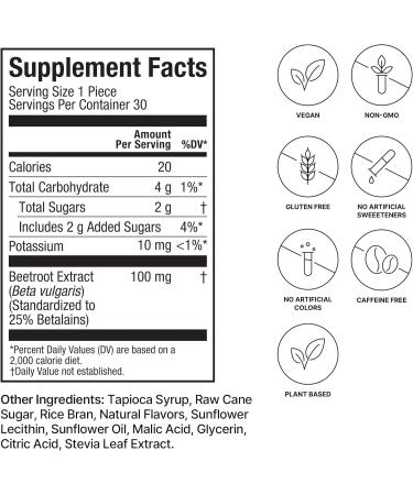 humanN SuperBeets CardiO2 Beet Energy Chews - Heart Health & Energy Support - Caffeine-Free Plant-Based Grape Cherry Flavor - 30 Servings - Buy Online on GoSupps.com
