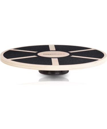Amazon Basics Wood Wobble Balance Board - Black | Exercise Fitness Trainer - Buy Online on GoSupps.com