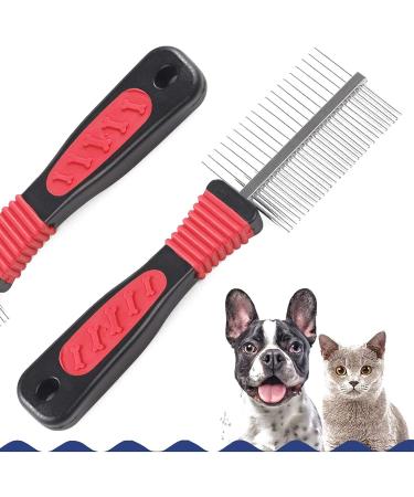 Bahob Deshedding Tool & Pet Grooming Professional Metal Shedding Brush Pet Cat Dog Grooming Comb Trimmer Tool Double Sided Fur Rake Tool 17 x 6cm - Buy Online on GoSupps.com