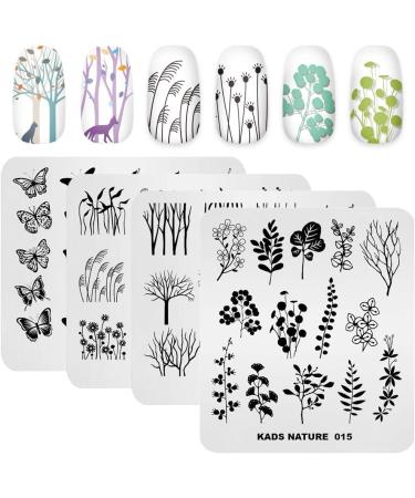 KADS 20pcs Nail Stamp Plates Set - Nail Art Stamping Plates with Leaves, Flowers, and Animals Designs - Buy Online on GoSupps.com