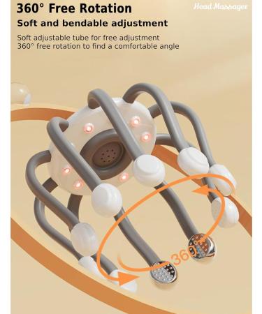 Top-Rated Electric Scalp Massager - 5 Modes Red LED Vibration Automatic | Perfect for Home & Travel - Buy Online on GoSupps.com