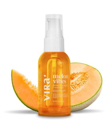 Brazilian Hair Serum Frizz Control Anti-frizz Nutrition and Hydration For All Hair Types Cantaloupe Oil & Vitamin E - 60ml (Melon Vibes)