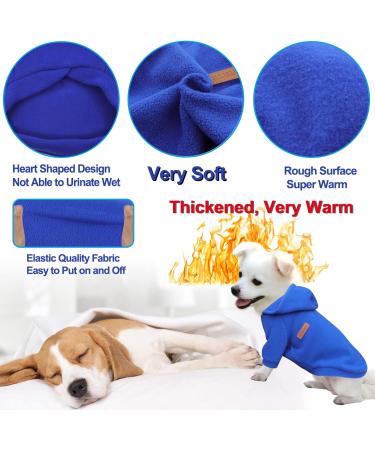 Hualisiji Dog Hoodie & Fleece Sweater - Comfortable Light Dog Sweatshirt for Chihuahuas (L Dark Blue) - Warm & Soft Texture Easy to Wear - Buy Online on GoSupps.com