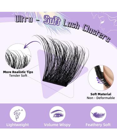 Lash Extension Kit F01 - 144 PCS Ultralight Eyelash Clusters & Tools | DIY Ultra-Soft False Eyelashes 8-18mm - Buy Online on GoSupps.com