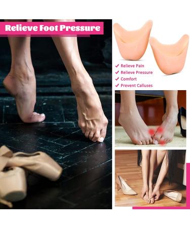 6 Pcs Silicone Toe Covers & Protectors for Women - Ballet Dance Toe Caps with Breathable Hole - Beige Gel Pads for Pointe Shoes & Metatarsal Support - Buy Online on GoSupps.com