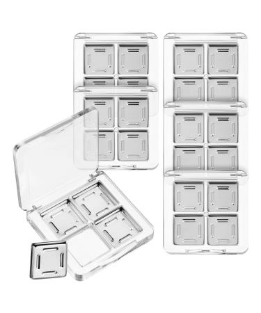 FOMIYES 6 Pcs Transparent Square Eye Shadow Box Empty Lip Palette Depotting Makeup Containers Plastic