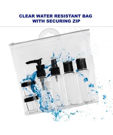 Netagon 9 Piece Travel Bottle Set Leak Proof Clear Toiletries Containers with Clear Airport Bag Case Perfect for Travel Holidays Swimming Camping Trips (1 Pack | 9 PCE) 1 Pack (9 Pce) - Buy Online on GoSupps.com
