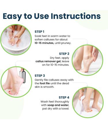 Tea Tree Foot Soak Callus Remover Gel - Extra Strength Callus Remover Gel & Foot Soak With Epsom Salts For Calluses Dry Cracked Heels Toenail Fungus & Odor - Pedicure for Tired Feet - Buy Online on GoSupps.com