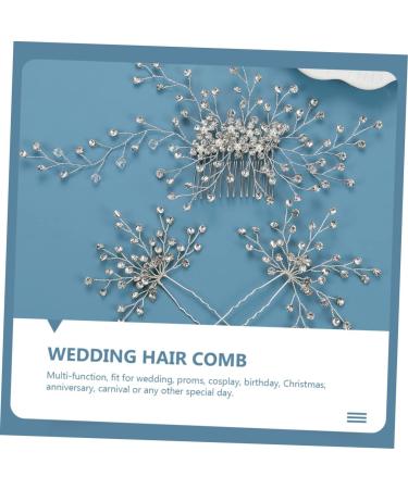 minkissy Pearl Hair Clip 3 Sets Bridal Headwear Rhinestone Hair Clip Wedding Bridal Hairpin Wedding Hair Side Comb s for Wedding Hair Teasing Comb Decor Hair Comb Zinc Alloy Bride Pearl - Buy Online on GoSupps.com