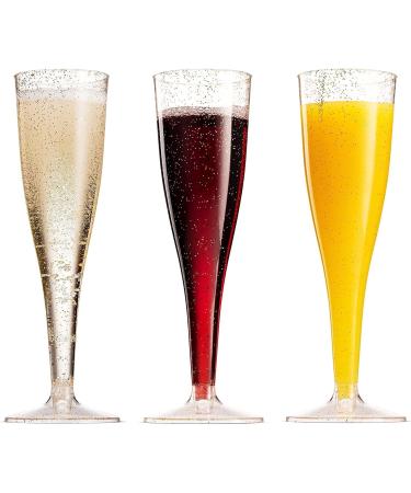 30 Pack 5 Oz Disposable Plastic Champagne Flutes - Clear Toasting Glasses for Wedding Party - Cocktail Mimosa Plastic Cups - Buy Online on GoSupps.com