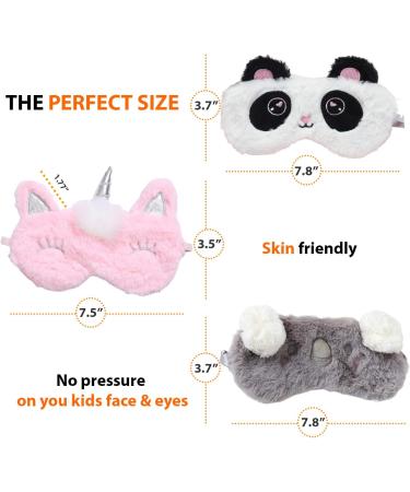 YEMIANJU Kids Eye Mask - Unicorn Panda Koala Design | Adjustable Breathable Cotton Sleep Mask for Kids, Women, Men, and Adults - Buy Online on GoSupps.com