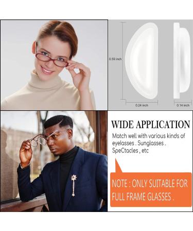FSACLE Eyeglass Nose Pads - Soft Silicone Adhesive Glasses Nose Pad  Anti-Slip Heighten Air Chamber Nose Pads for Full Plastic Frames  12 Pairs (Sticky Clear) - Buy Online on GoSupps.com