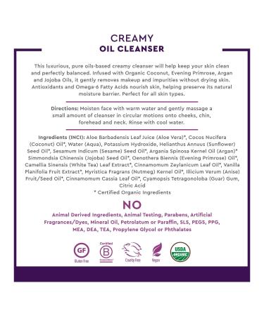 Desert Essence Creamy Oil Cleanser 6.4 oz | Pure Oil-Based Makeup Remover | Evening Primrose, Argan & Jojoba Oils | Nourishing for All Skin Types - Buy Online on GoSupps.com