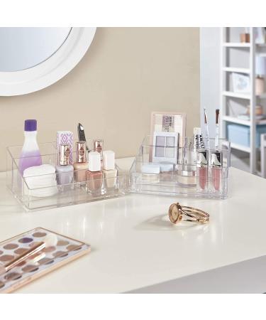 STORi Clear Plastic Vanity Makeup Organizer - 4-Compartment Holder | Compact Design for Beauty Supplies | Made in USA - Buy Online on GoSupps.com