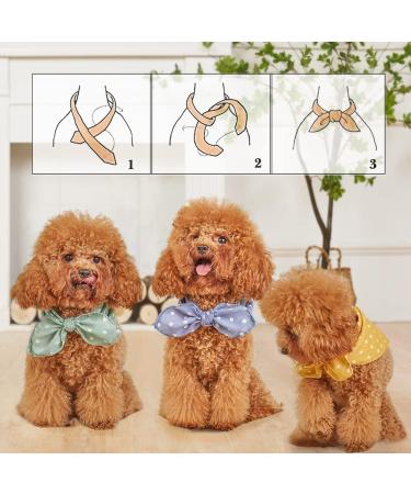 Easter Dog Bandanas - 4PCS Spring Cotton Scarfs for Pets - Adjustable Polka Dot Accessories in Pink, Green, Blue, and Orange - Washable and Comfortable Gift for Small, Medium, and Large Dogs - Buy Online on GoSupps.com