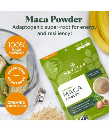 Navitas Organics Maca Powder 100% Gelatinized Peruvian Maca for Smoothies Lattes Baking & More Energize & Balance - USDA Organic Non GMO Vegan Gluten Free (16oz. Bag 180 Servings 2-Pack) Powder 32 Ounce (Pack of 1) - Buy Online on GoSupps.com