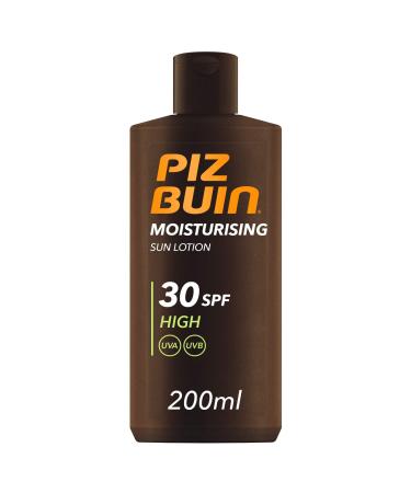 Piz Buin Moisturising Sun Lotion SPF30 200ml (Pack of 1) 200 ml (Pack of 1) SPF30 - Buy Online on GoSupps.com