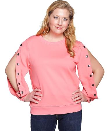 Long Sleeve Dialysis Shirts for Women | Easy Arm Port Access | Perfect Gift | Peach Sunset - Size Large - Buy Online on GoSupps.com