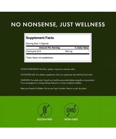 Swanson CoQ10 Cardiovascular Brain Energy and Heart Health Antioxidant Support Supplement 200 mg 90 Capsules (2 Pack) - Buy Online on GoSupps.com