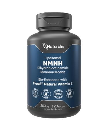 Naturalis Liposomal NMNH 300mg (NMN Alternative) | Boost NAD+ Levels & Support Healthy Aging* | Bioenhanced with Vitamin E for Advanced Absorption Stability & Antioxidant Protection* | 120 Softgels 120 Count (Pack of 1)