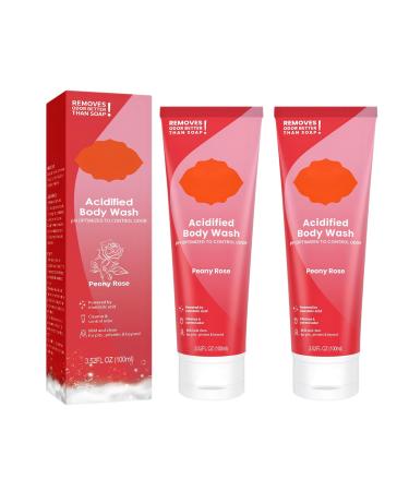 Wootapson 2-Piece Moisturizing Body Wash Shower Gel Rose Body Wash Deodorant Shower Gel Gently Cleanses Exfoliates Eliminates Odors Moisturizes and Nourishes Suitable for All Skin Types