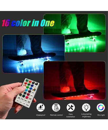 Eliteemo LED Skateboard Light - Remote Control Longboard/Shortboard Light | 16 Color Change, Waterproof & Shockproof | Super Bright for Night Display | Perfect Gift for Kids - Buy Online on GoSupps.com
