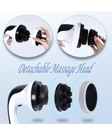 Handheld Cellulite Remover Electric Back Massager with 4 Massage Heads - Portable Anti-Cellulite Massager for Neck, Shoulders, Arms, Back, Waist, Belly, Legs, Feet, and Calves - Buy Online on GoSupps.com