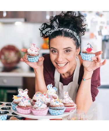Catelves 80-Piece Unicorn Edible Cake & Cupcake Decorations | Perfect Unicorn Themed Party Supplies - Buy Online on GoSupps.com
