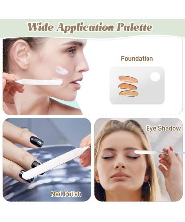 5-Pack Korean Makeup Spatula Set with Stainless Steel Spatula and Clear Palettes - Buy Online on GoSupps.com
