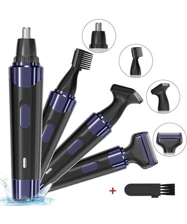 4-in-1 USB Rechargeable Ear & Nose Hair Trimmer for Men - Waterproof Eyebrow & Facial Hair Clipper - Compact & Easy to Clean Perfect for Family Use - Buy Online on GoSupps.com