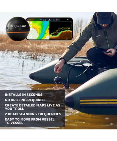 Deeper PRO+ Smart Sonar: Portable WiFi Fish Finder for Kayaks, Boats & Ice Fishing - Buy Online on GoSupps.com