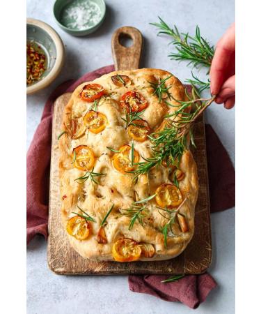 Wright's | Garlic & Rosemary Focaccia Bread Mix 5X500g | It has a wonderful Mediterranean flavour bursting with garlic and rosemary sprigs | Baking Success Guaranteed | Suitable for Vegetarians - Buy Online on GoSupps.com