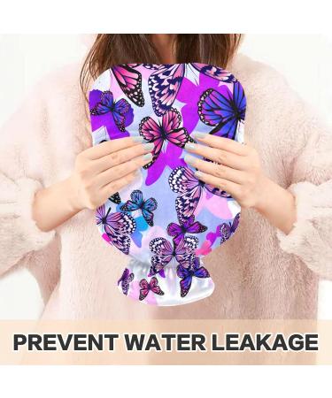 2L Heat Bottle - Stylish Purple Butterfly Design for Pain Relief | Perfect for Neck Shoulder Cramps & Warm Therapy | Durable Handwarmer Bag - Buy Online on GoSupps.com