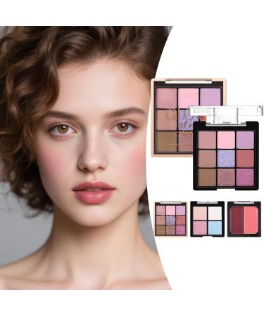 Qurygin Eyeshadow Blush PaletteFace Makeup Palette with Eyeshadow Blush Highlighter Gloss Matte Cosmetics for Photography Travel Beauty Supplies 01 - Buy Online on GoSupps.com