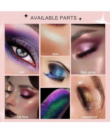 Adriana Nicole Cosmetics Eyeshadow Single Color Ethereal Eyeshadow Exquisite Glitter Eyeshadow Dual Chrome Eyeshadow (01#) - Buy Online on GoSupps.com