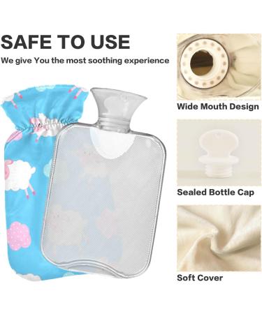 Buy 2L Hot Water Bottle with Cover - Large Pain Relief for Bed Hands & Feet - BAP-Free Lamb Design - Buy Online on GoSupps.com