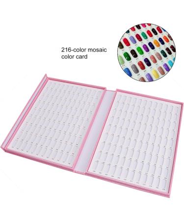 Noverlife 216 Nail Color Chart Display Book with False Nail Tips - Pink - Buy Online on GoSupps.com