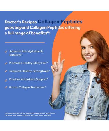 Doctor's Recipes Multi Collagen Peptides with Golden Turmeric Vitamin C Biotin Hyaluronic Acid & Black Pepper Collagen Supplements for Skin Hair Nail Collagen for Women and Men 90 Caps - Buy Online on GoSupps.com