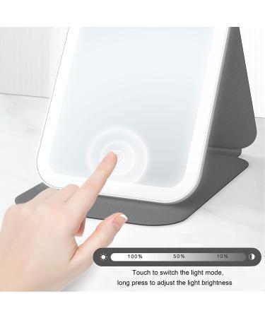 EFAILY Lighted Makeup Mirror - 3 Colors, Dimmable Touch Screen, USB Rechargeable - Pink - Buy Online on GoSupps.com