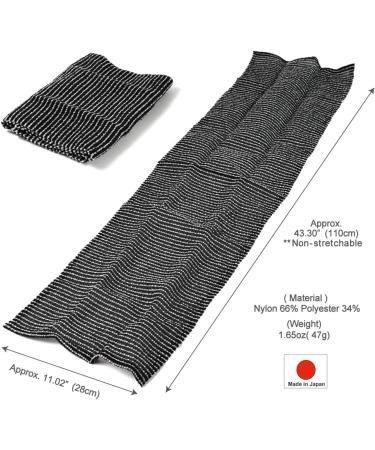 Japanese Exfoliating Washcloth - Extra Long Texture for Fluffy Foam Lather - Back Scrubber for Dead Skin Cell Removal - Loofah for Women and Men (Black) - Buy Online on GoSupps.com
