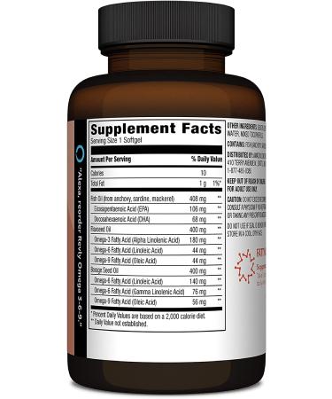 Revly Omega 3-6-9 Complex Softgels - Fish, Flaxseed & Borage Oil - EPA & DHA Omega-3 - 60ct - Buy Online on GoSupps.com