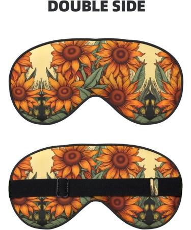 Spring Sunflowers Retro Eye Mask - Unisex Soft Comfort Sleep Shade for Travel Yoga & Shift Work - Buy Online on GoSupps.com