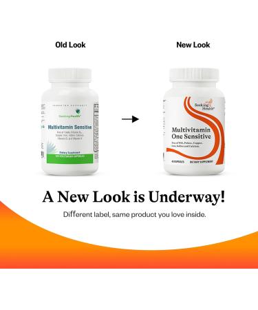 Seeking Health Multivitamin One Sensitive Daily Vitamin Without B12 Folate Copper Iron Iodine Calcium Choline and Lutein Antioxidant Support Vegetarian and Vegan (45 Capsules) - Buy Online on GoSupps.com
