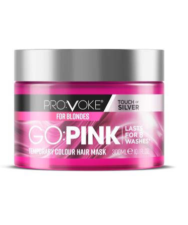 PROVOKE Go Pink Temporary Colour Hair Mask 300 ml NEW Go Pink Without Commitment Lasts 8 Washes Keratin Enriched Formula