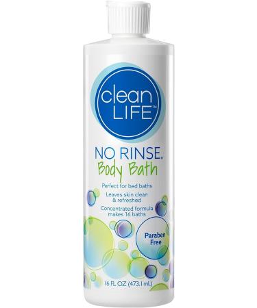 No-Rinse Body Bath 16 fl oz - Rinse-Free Formula - Pack of 3 | Leaves Skin Clean, Refreshed, and Odor-Free | Lightly Scented - 16 Complete Baths Per Bottle - Buy Online on GoSupps.com